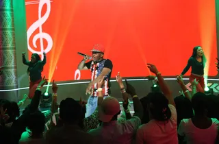 Watch Me - Wild Out Wednesday contestant Reese Rel performs and gets the crowd hype on 106. (Photo: Bennett Raglin/BET/Getty Images for BET)