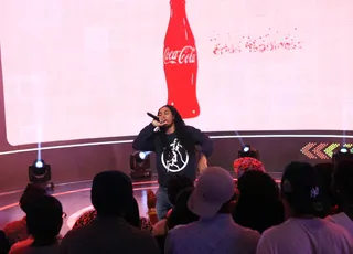 Fly Much? - Wild Out Wednesday contestant Kai McFly performs on 106. (Photo: Bennett Raglin/BET/Getty Images for BET)