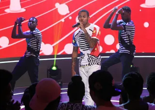 What Up?!!? - Wild Out Wednesday contestant Malik Davage performs on 106. (Photo: Bennett Raglin/BET/Getty Images for BET)