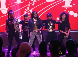 Who Want Some Talent? - Wild Out Wednesday contestants Love Jones Girlz performs on 106. (Photo: Bennett Raglin/BET/Getty Images for BET)