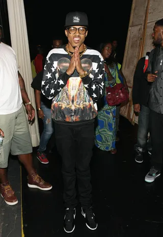 Humility - August Alsina humbly enters 106. (Photo:&nbsp; Bennett Raglin/BET/Getty Images for BET)