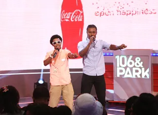 Drop It Like It's Hot - Wild Out Wednesday contestants Lil Quan and Coshaun perform and they look to be channeling Snoop Dogg's "Drop It Like It's Hot" moves. (Photo: Bennett Raglin/BET/Getty Images for BET)