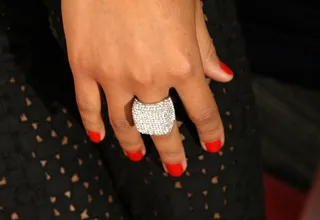 Blinders - You'll need to put on the blinders while looking at Angela Simmons' ring. (Photo: Bennett Raglin/BET/Getty Images for BET)
