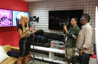 Ta-Ta Is Ready - Tamar Braxton gets interviewed backstage on 106. (Photo: Bennett Raglin/BET/Getty Images for BET)