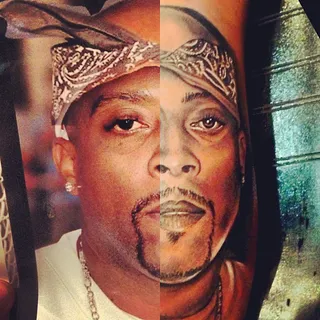 Nate Dogg - Tribute art appears to be among the rapper's favorite styles. His collection includes a portrait of late Cali crooner Nate Dogg.  (Photo: The Game via Instagram)