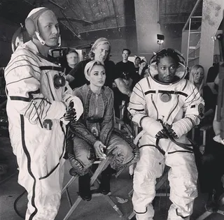 Future @future - &quot;Outta this world collabo..REALANDTRUE&quot; Miley Cyrus and Future look pretty futuristic on the set for their new video.(Photo: Instagram via Future)