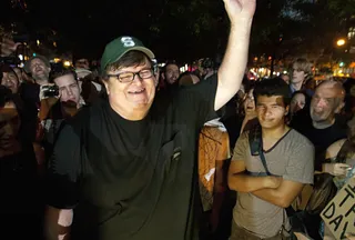 Michael Moore - The activist and filmmaker says he is excited that so many people are finally on board with issues he has been trying to bring awareness to for years. (Photo: AP Photo/Stephanie Keith)