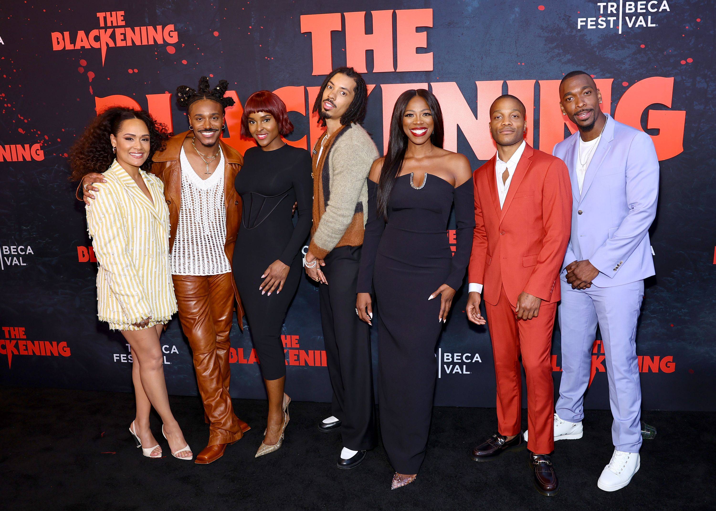 JUNE 13: (L-R) Grace Byers, attends ’The Blackening’ Tribeca Film Festival Premiere at The Apollo Theater on June 13, 2023 in New York City. 