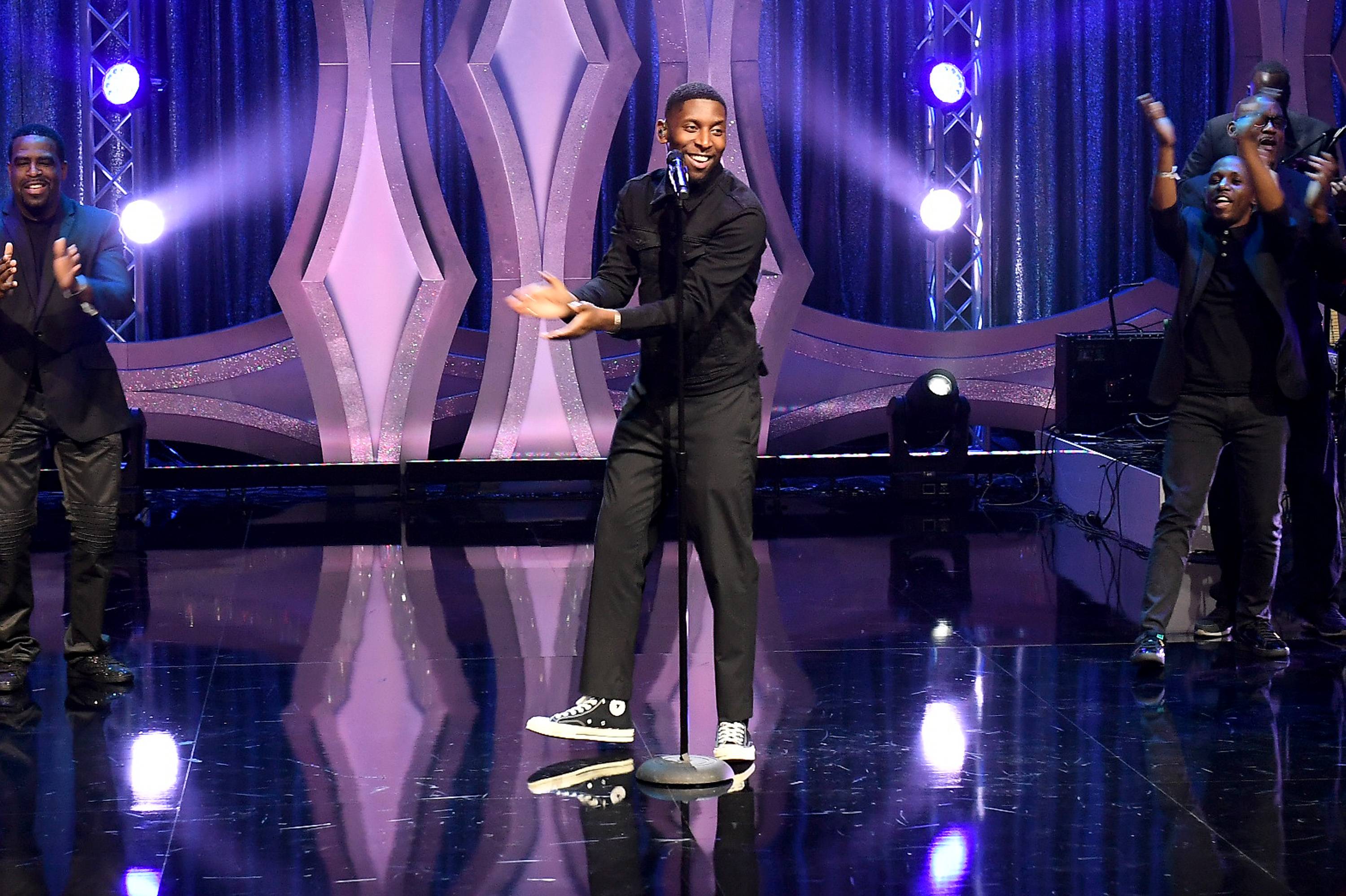 Samm Henshaw on the 2019 BET HER Fights: Breast Cancer. Photo Credit: Getty