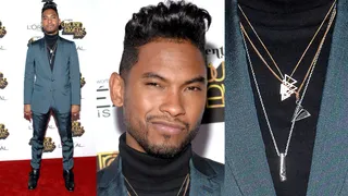 Miguel - Stellar style is something Miguel is committed to serving whenever he makes a red carpet appearance. This tailored suit and perfectly coiffed pompadour suit the All I Want is You crooner well.&nbsp;(Photos: Bryan Steffy/Getty Images)