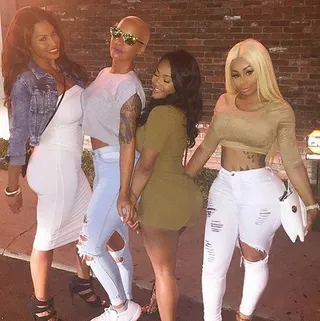 They Be Winning - Sometimes&nbsp;Amber and Blac Chyna catch up with reality star Somaya Reece and model Lira Mercer for girls’ night out. These ladies are coining the hashtag #H**sBeWinning and turning it into a positive thing as part of Muva's “Bad B***h” movement.(Photo: Amber Rose via Instagram)