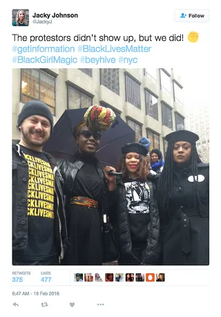 But #TeamBey began to show up. - (Photo: Jacky Johnson via Twitter)