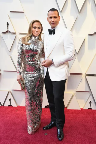 Jennifer Lopez&nbsp;in Tom Ford and Alex Rodriguez - (Photo: Steve Granitz/WireImage)