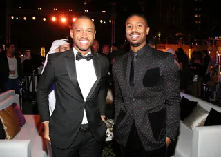 Two Dapper Gents - Terrence J and Michael B. Jordan are a handsome pair dressed in tuxedos inside the opening night party of the 12th annual Dubai International Film Festival at the Madinat Jumeriah Complex in the United Arab Emirates.(Photo: Neilson Barnard/Getty Images for DIFF)