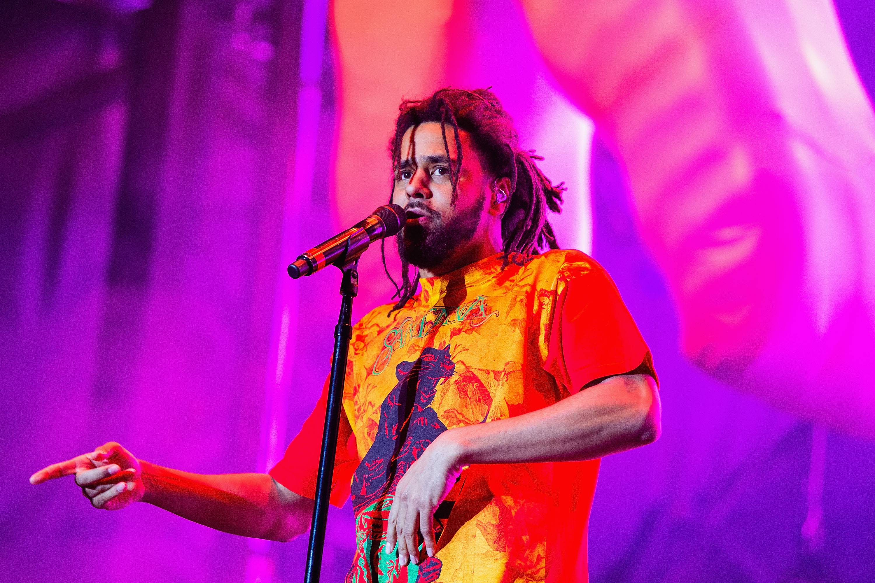 SEATTLE, WA - SEPTEMBER 01:  J. Cole performs at Bumbershoot at Seattle Center on September 1, 2018 in Seattle, Washington.  (Photo by Suzi Pratt/WireImage)