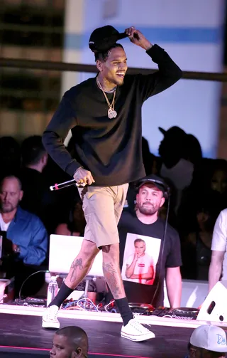 Breezy, Baby - Chris Brown performed at the launch of the All-New Night Time Pool Party: NIGHTSPLASH at Drai's Beachclub in Las Vegas.(Photo: Judy Eddy/WENN.com)