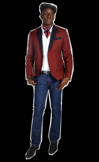 Look 10 - ALFA: MEN'S SUIT AND SHIRT/ TITLE OF WORK: TIE/ TW STEEL: WATCH  (Photo: Brad Barket/Getty Images)