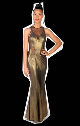 Look 7 - FAVIANA: DRESS/ JUSTFAB: SHOES/ EVERYTHING GIRLS LOVE: BRACELETS/ STELLA &amp; DOT: EARRINGS  (Photo by Brad Barket/Getty Images for BET)