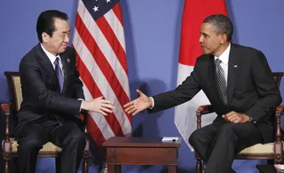 Meeting With Japanese PM - During a meeting with Japan’s Prime Minister Naoto Kan Obama met pledged that the U.S. will continue to “stand by Japan for as long as it takes for Japan to recover” from the earthquake and tsunami that devastated the nation in March. The twin disasters cost the nation $300 billion in damages.(Photo: AP Photo/Charles Dharapak)