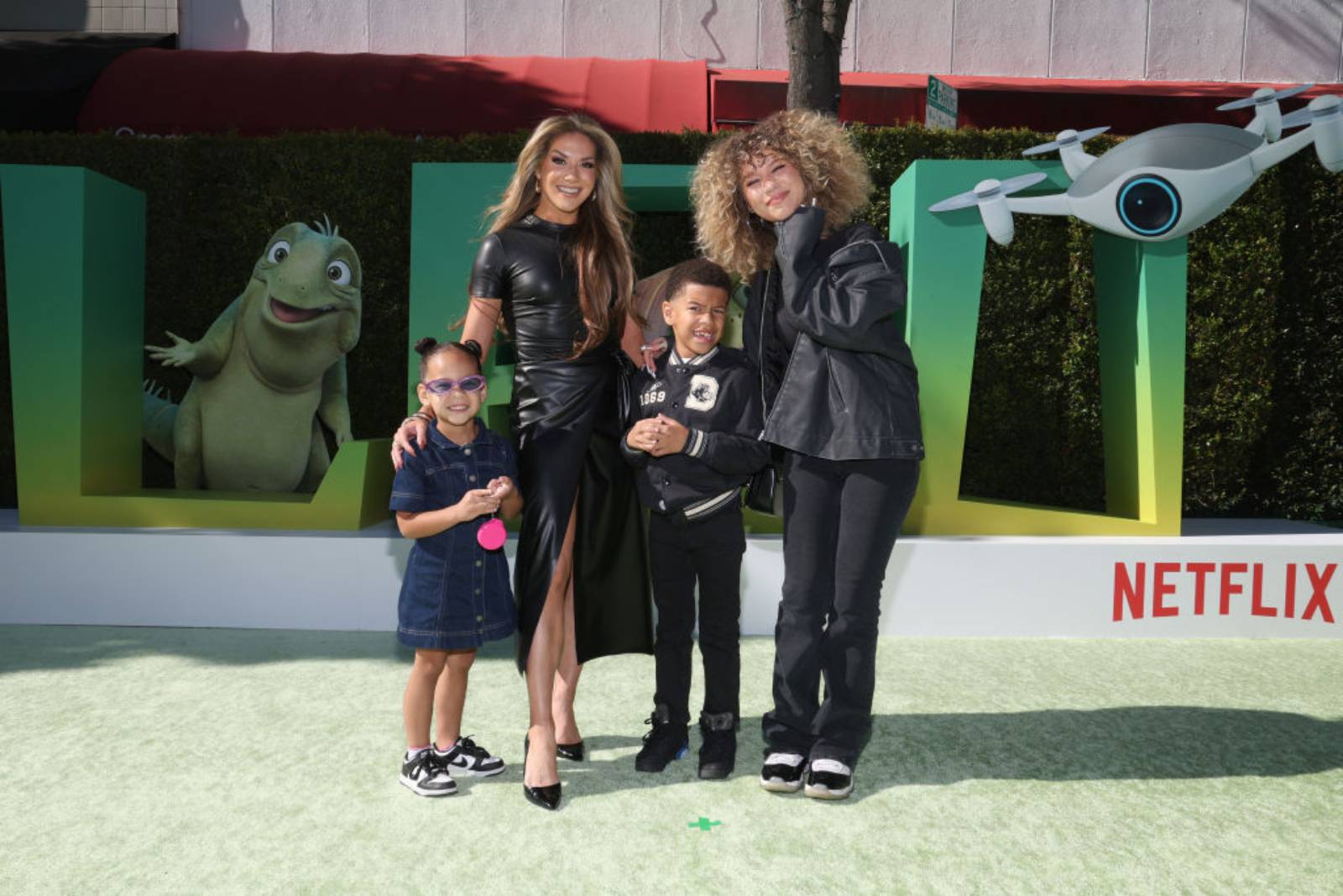 Allison Holker (2nd R) and guests attend Netflix's "Leo" LA Premiere at Westwood Regency Village Theater on November 19, 2023 in Los Angeles, California. (Photo by Phillip Faraone/Getty Images for Netflix)