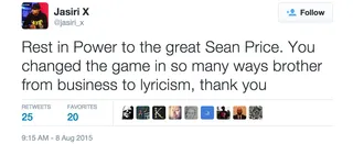 Jasiri X - The socially-conscious MC found a real kinship in Price.