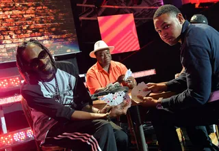 O.G. Style - Cards on a Saturday during rehearsals. Only Uncle Snoop.   (Photo: Rick Diamond/BET/Getty Images for BET)