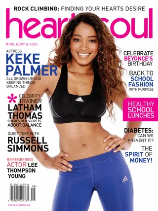 Keke Palmer on Heart &amp; Soul - The actress shows off her toned abs for the new issue of Heart &amp; Soul magazine and talks about her fitness routine.   (Photo: Heart and Soul Magazine, October 2013)