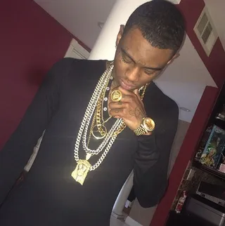 Soulja Boy - Jesus piece? Check. Benz pendant? Check. Soulja Boy’s got more gold than we’d even know what to do with.  (Photo: Soulja Boy via Instagram)