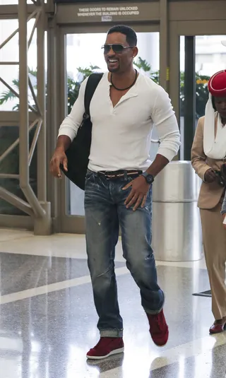 Will Smith and Jaden Smith were spotted arriving at LAX Airport to catch a flight to Dubai