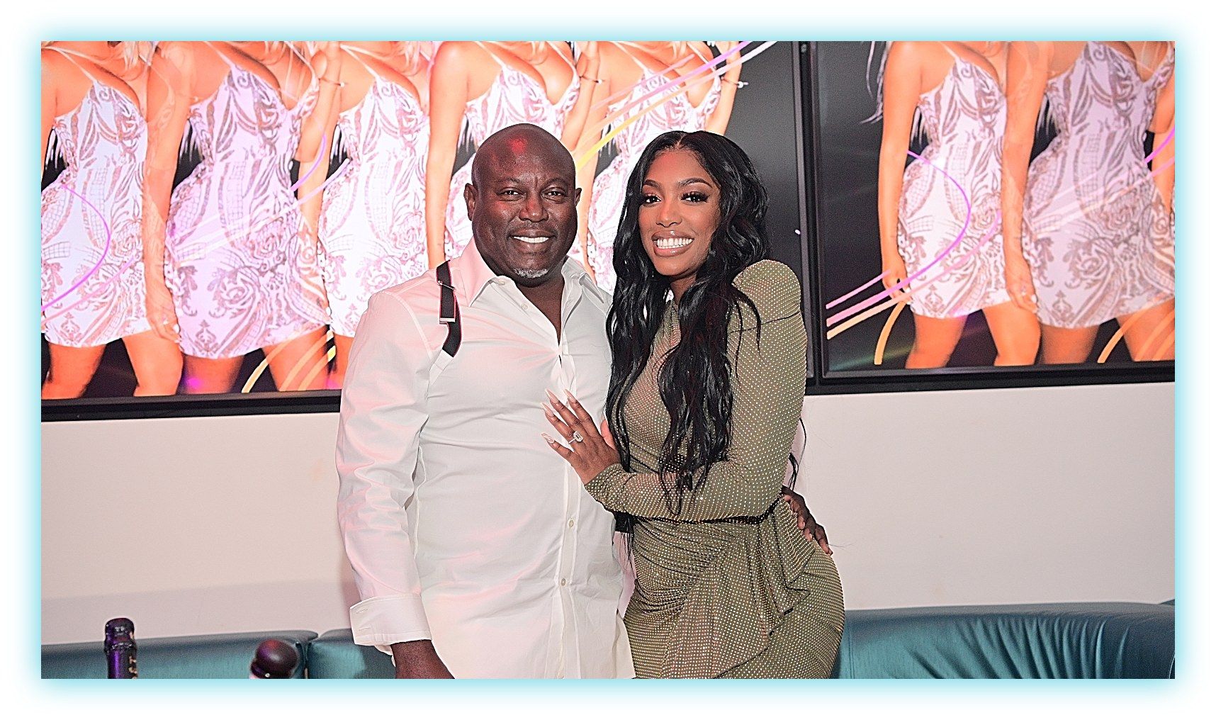 Simon Guobadia and Porsha Williams attend Porsha Williams Private Birthday Celebration on June 22, 2021 at Republic in Atlanta, Georgia 