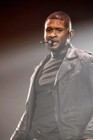 World Tour - Usher&nbsp;performs on stage during his The UR Experience concert tour at Zenith Paris.(Photo:&nbsp;Lionel Urman/Splash News)