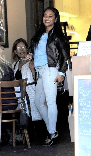 When Besties Lunch - Christina Milian headed to lunch with Karrueche Tran have at Mauro's Cafe&nbsp;in West Hollywood.(Photo: WENN.com)