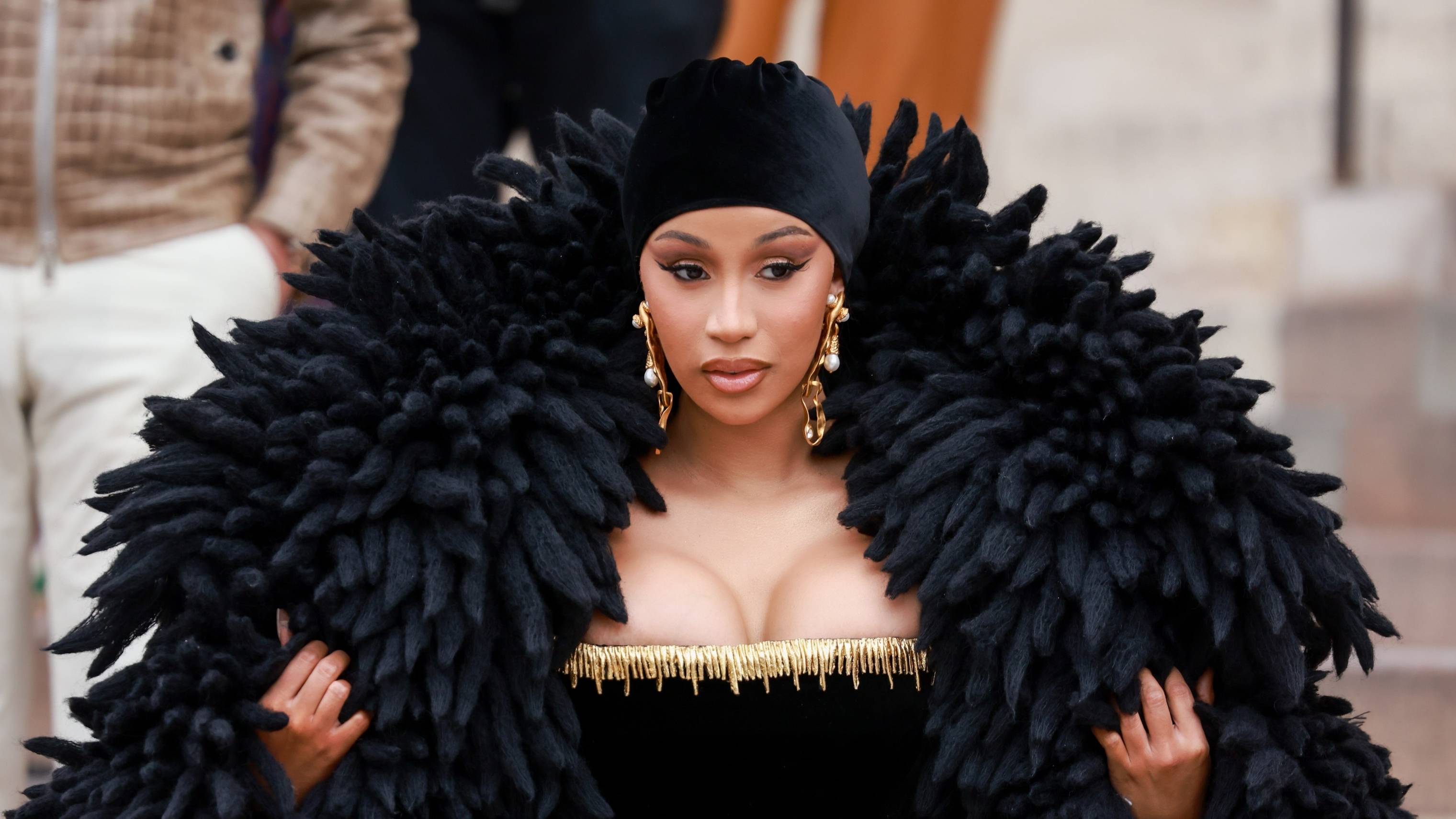 Cardi B at the Schiaparelli Haute couture Fall/Winter 2023/2024 show, Paris Fashion July 03, 2023.