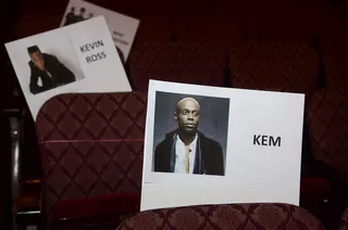 Seat G-101 - Performer Kem will enjoy the show&nbsp;from seat G-101&nbsp;before he blazes the stage.(Photo: Kris Connor/Getty Images for BET)