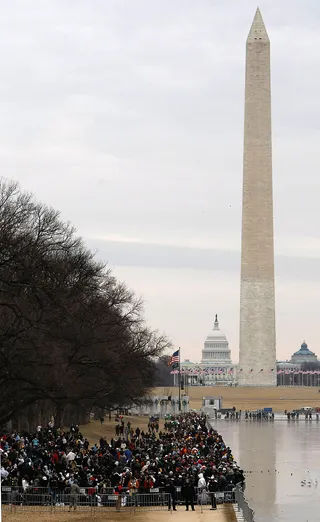 Every Corner - The crowds crammed onto all areas of the grounds of the National Mall to witness the historic show.&nbsp;(Photo: Chip Somodevilla/Getty Images)
