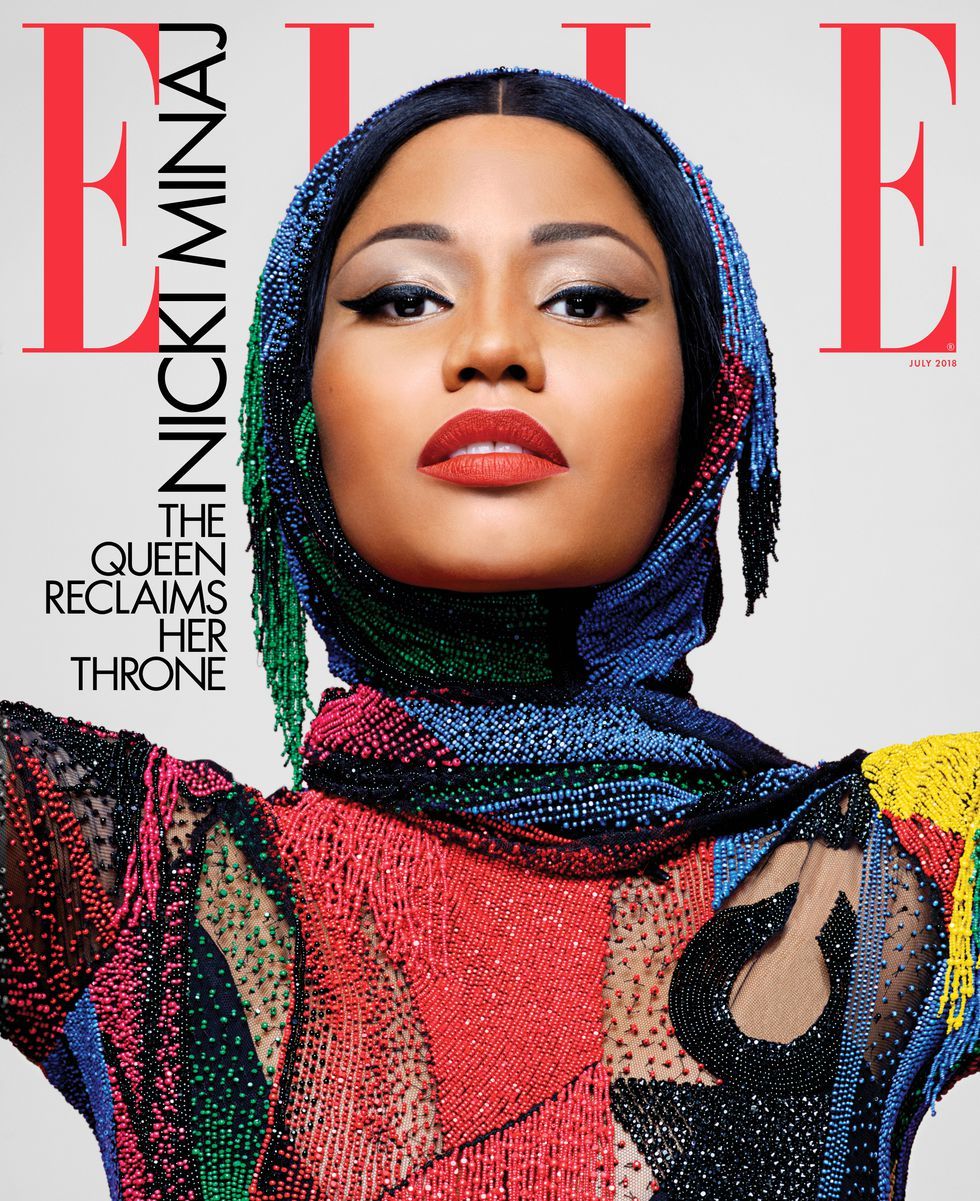 Nicki Minaj graces the cover of Elle magazine on BET Breaks in 2018.