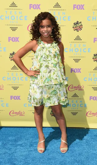 Asia Monet Ray - The itty-bitty Raising Asia star looks every bit adorable in floral and ruffles.(Photo: Jason Merritt/Getty Images)