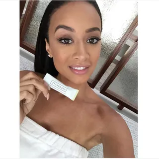 Draya Michele @sodraya - "Excited to start my&nbsp;@cocowhiteUK&nbsp;teeth whitening. I like that it's natural coconut oil instead of chemicals...My bottom teeth especially need it!!"  The Mint Swim mogul is also a fan of oil pulling.  (Photo: Draya Michele via Instagram)
