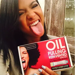 Christina Milian @chrsitinamilian - "I love to laugh and smile way too much to not have super bright white pearly teeth!&nbsp;@cocowhiteuk cocowhite.com does the job!”  Tina does what she can to keep her pearly whites their whitest and shares her secret via Instagram.   (Photo: Christina Milan via Instagram)
