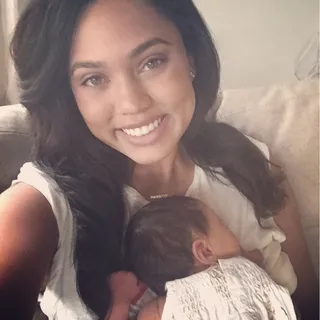 Ayesha Curry @ayeshacurry - "I love the quality time I get with Ryan during her feeding time. It's so special to me. I wish someone could give me milk to instantly fall asleep at any given hour during the day."  Feeding time with the newest member of the Curry family makes the basketball wife smile from ear to ear.  (Photo: Ayesha Curry via Instagram)