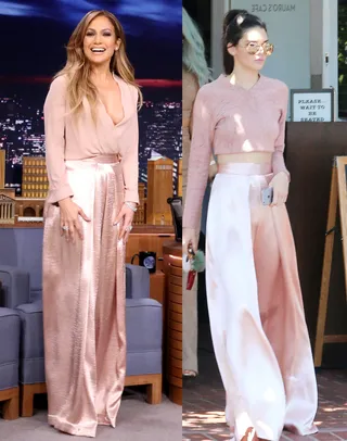 Jennifer Lopez and Kendall Jenner - One word: Slay-Lo! When does she ever get it wrong?! Kendall has too much texture going on for our taste.  (Photos from left: Douglas Gorenstein/NBC/NBCU Photo Bank via Getty Images, Splash News)