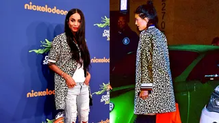 Ciara and Kylie Jenner - Whose 'fit was fiercer in this Bouchra Jarrar&nbsp;leopard-print varsity jacket?&nbsp;CiCi's overall ensemble for the 2015 Nickelodeon&nbsp;Kids Choice Sports Awards was so cool and effortless — as if the jacket was made specifically for the singer.  (Photos from Left: Alberto E. Rodriguez/Getty Images For KCSports2015, INFphoto.com/Slash News)