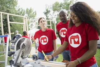 Volunteer More - Giving back is a great way to remind yourself how awesome you are. Seeing other people benefit from your good is one step in the right direction. It can also help give you better perspective on what’s got you feeling so bad about yourself.  (Photo: Hero Images Inc./Hero Images Inc./Corbis)
