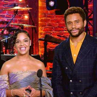 Actors Tessa Thompson and Nnamdi Asomugha - (Photo: BET)