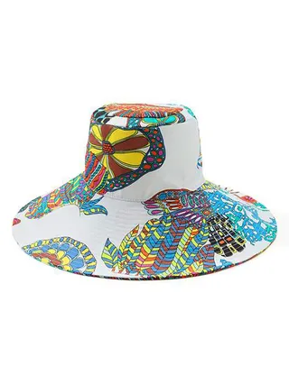 Trina Turk Sun Hat - You can’t go wrong with a floppy hat dressed in a fun Trina Turk print.(Photo: Courtesy of Banana Republic)