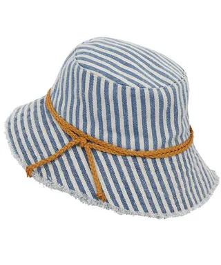Hat Attack Blue Striped Canvas Sun Hat - The beauty of this casual bucket is that you can rock it all year round.  (Photo: Courtesy of Liberty)