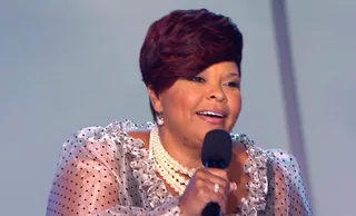 Now Behold the Lamb - Original Kirk Franklin &amp; The Family member and now successful gospel artist Tamela Mann came out next and reprised her lead to the classic "Now Behold the Lamb."  (Photo: BET)