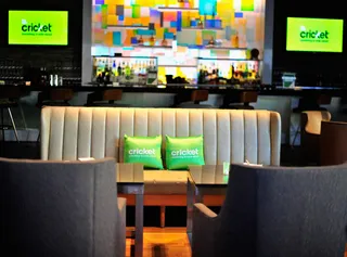 Green Cricket Glow - The color scheme and symmetry in the Cricket Green Lounge was amazing. You literally felt like you were sitting in a piece of art.  (Photo:&nbsp; Jerod Harris/BET/Getty Images for BET)