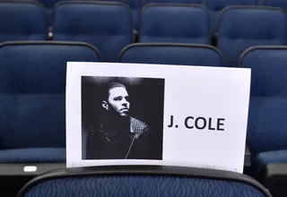 The Warm Up Seat - Roc Nation's J. Cole is a sports' aficionado. We like to think of this seat as a bench for starting lineup types. &nbsp;(Photo: Kevin Winter/Getty Images for BET)