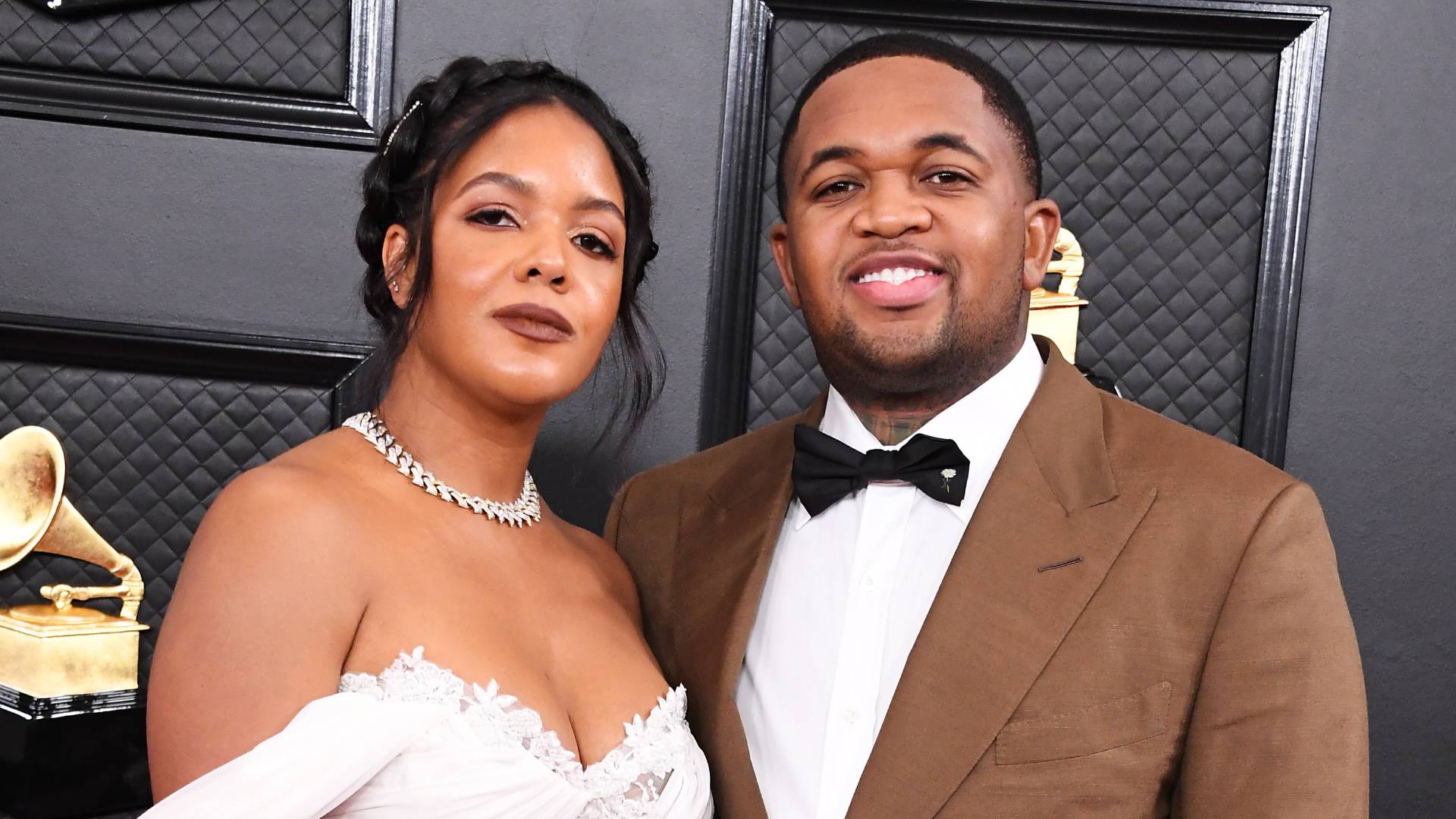 Chanel Thierry and DJ Mustard attend the 62nd Annual GRAMMY Awards at Staples Center on January 26, 2020 in Los Angeles, California. 